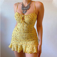 Floral Ruched Bodycon Mini Dress