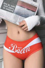 Letter Pattern Stretch Underpant Brief Panty