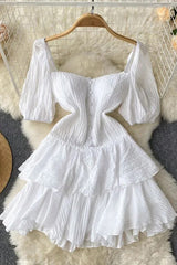 Dress Retro Cascading Ruffles Gothic Mini Dress