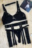 Gauze Strappy Underwear Lingerie Set