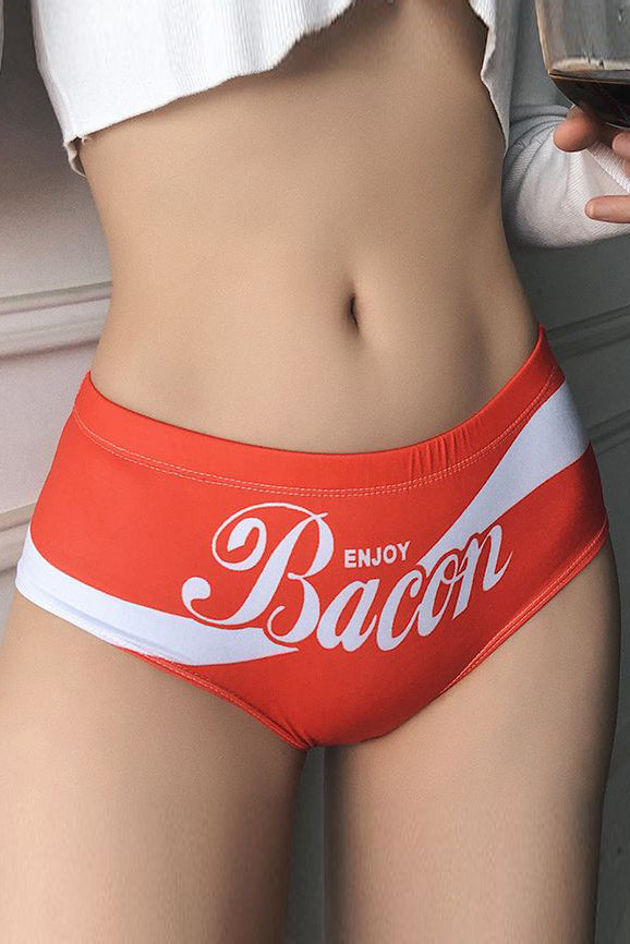 Letter Pattern Stretch Underpant Brief Panty