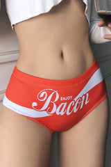 Letter Pattern Stretch Underpant Brief Panty