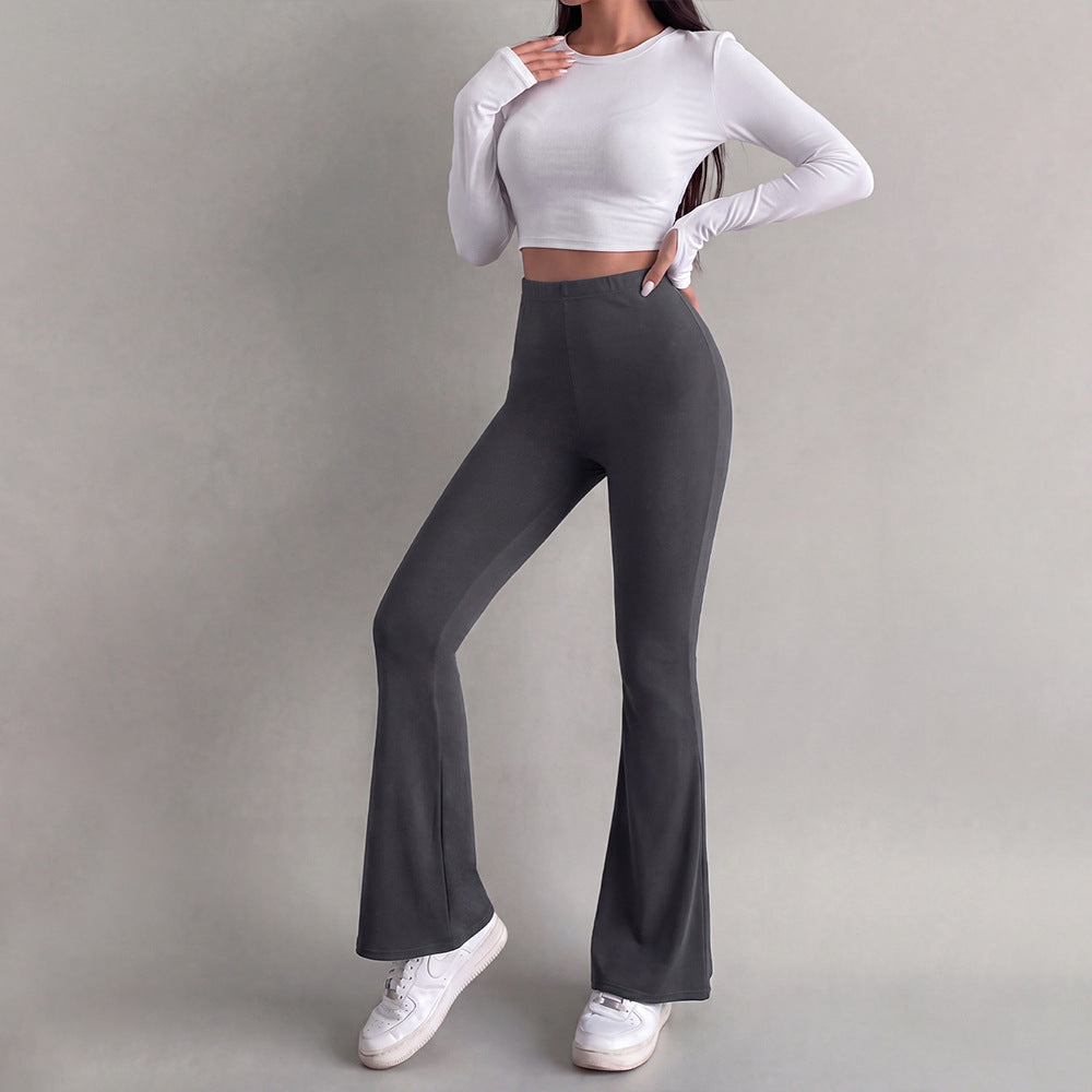 High-Waisted Flare Leg Pants