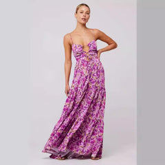 Floral Print Spaghetti Strap Maxi Dress