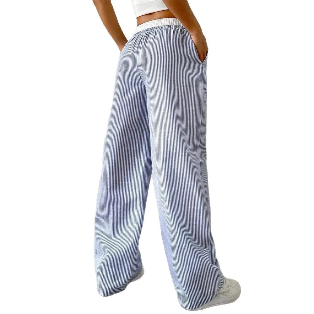 Stripe Linen Blend Pants