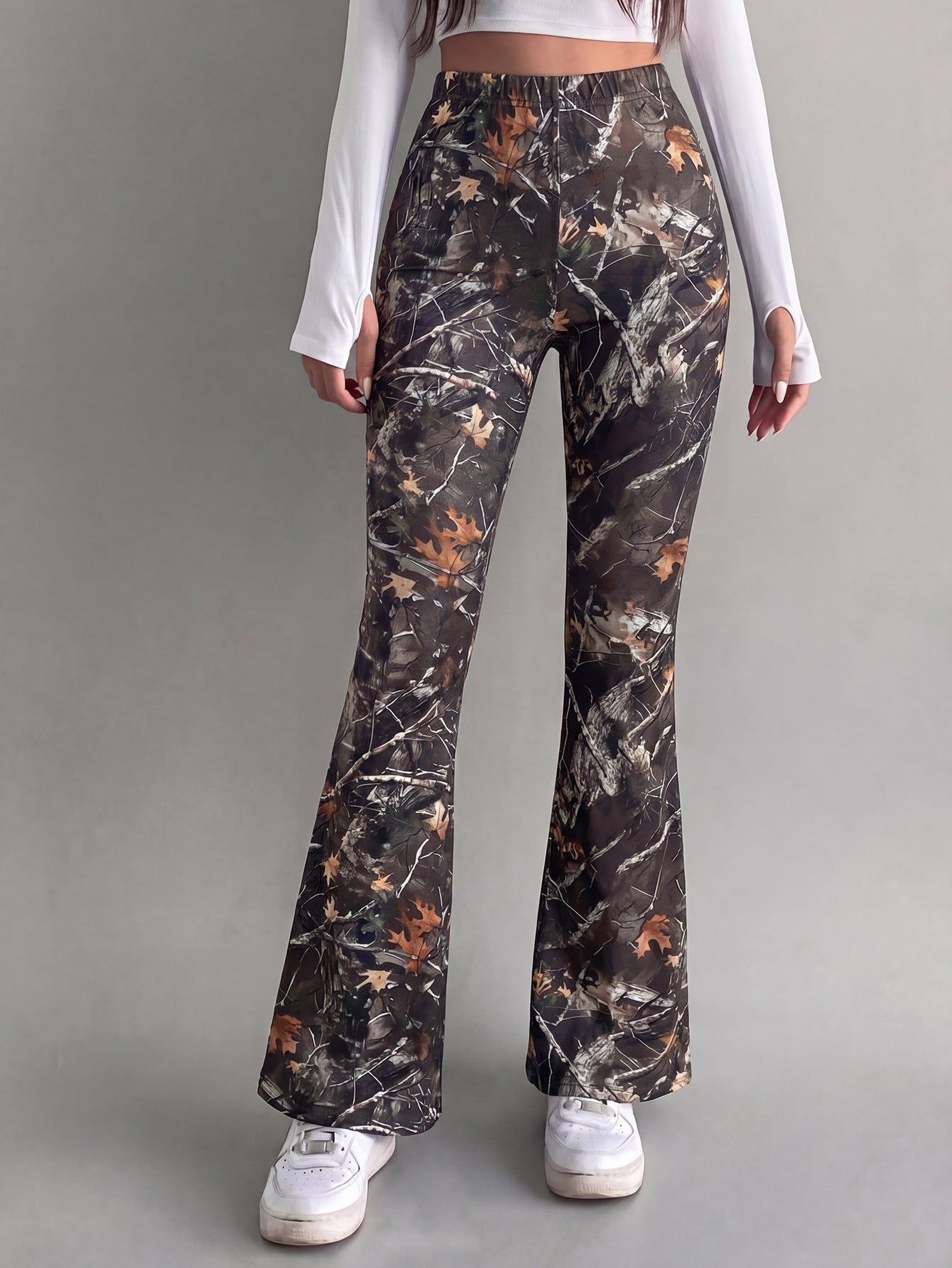 High-Waisted Flare Leg Pants