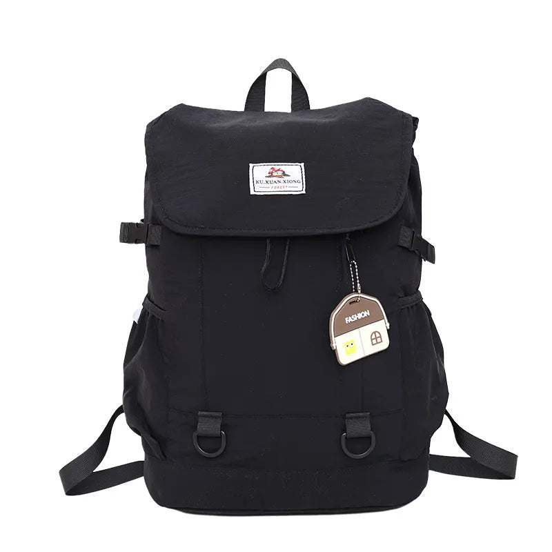 Student Teen Unisex Flip Top Nylon Youth Campus Backpack