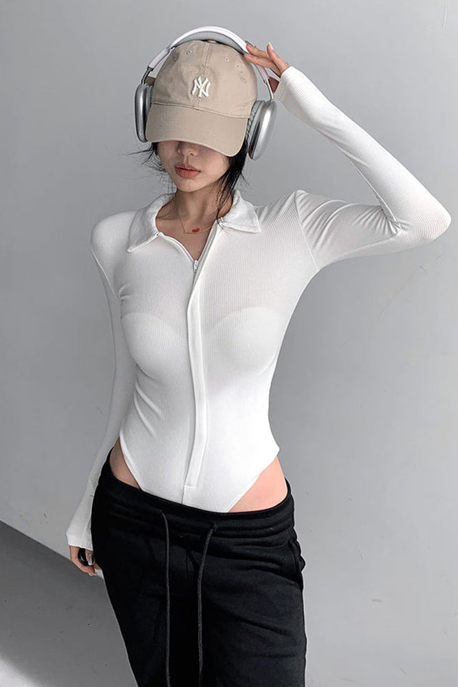 Long Sleeve Zip Bodysuit