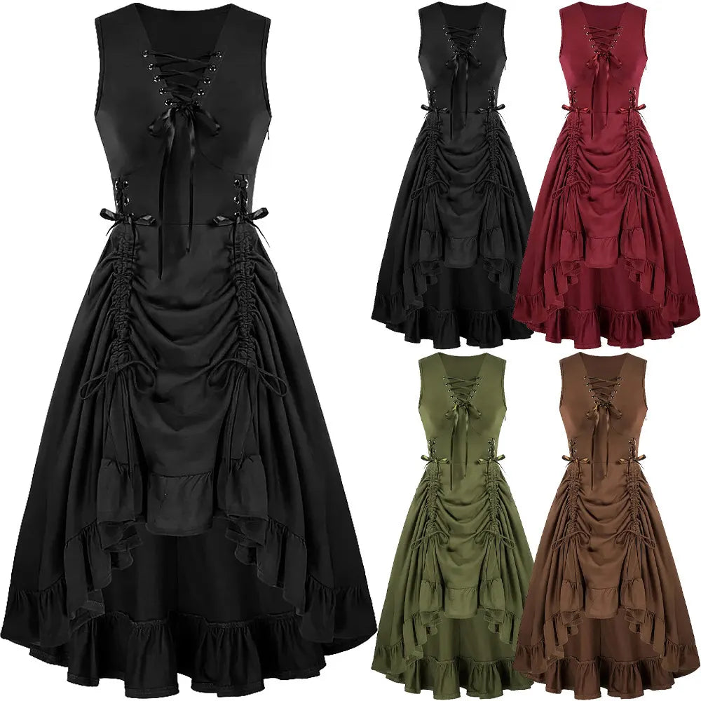 Gothic Corset Lace-Up Dress