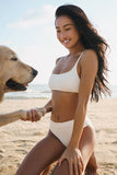 Beach Solid Color Bikini Set Swimsuit Swimwear