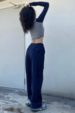 Drawstring Waist Pocket Side Cargo Pants