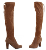 Thigh High Faux Suede Stiletto Boots