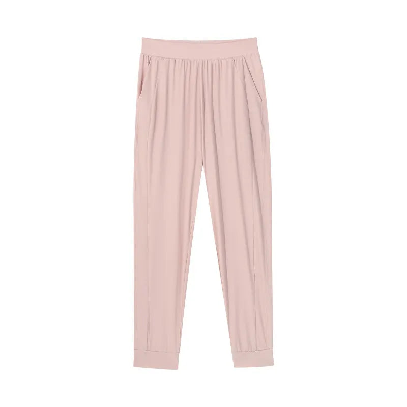 Matching Flowy Linen Pants Elastic High Waist Straight Loose Long Casual Daily Outfit Pants