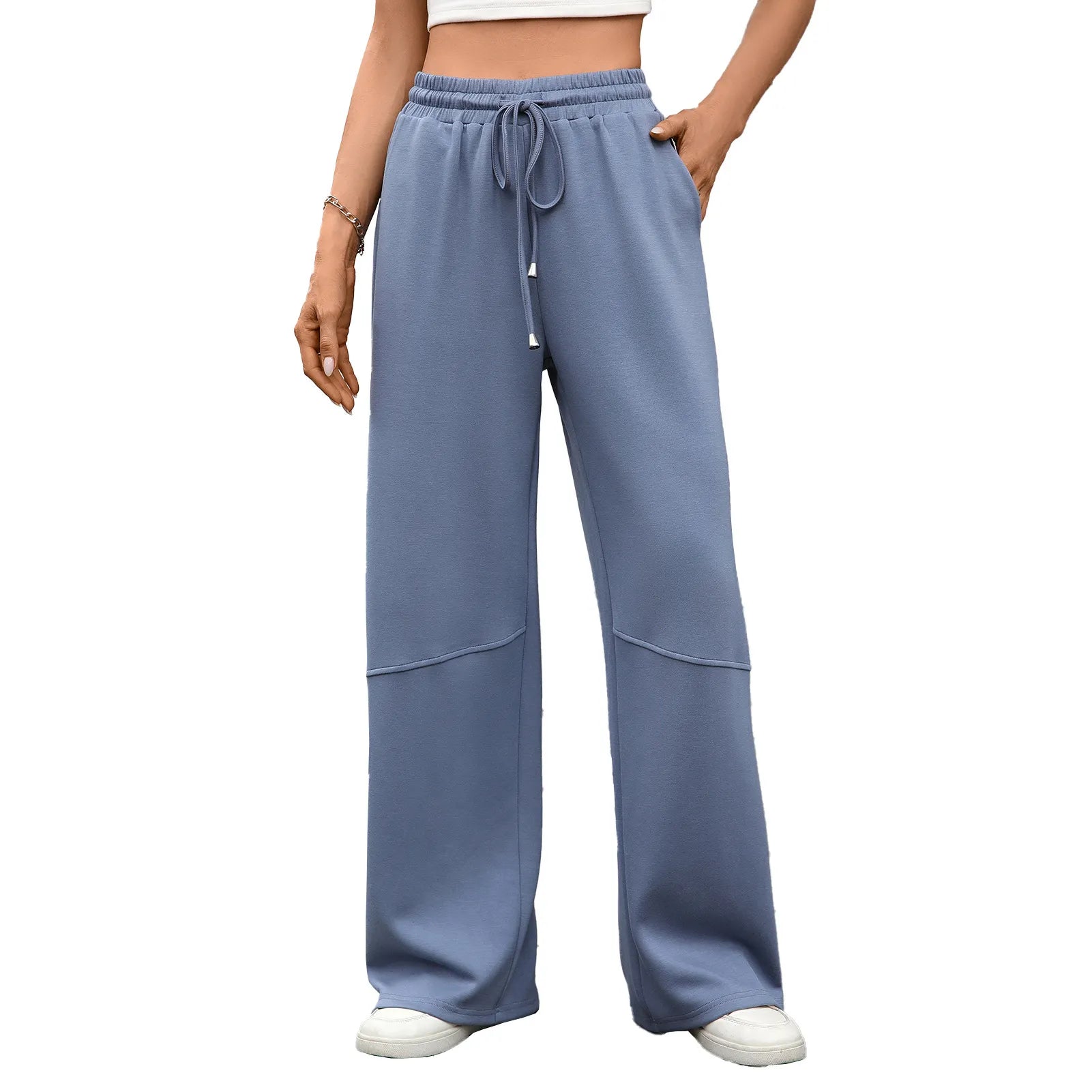 Drawstring Wide Leg Sweatpants