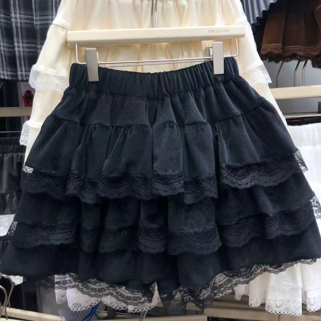 Plaid Tiered Ruffle Mini Skirt