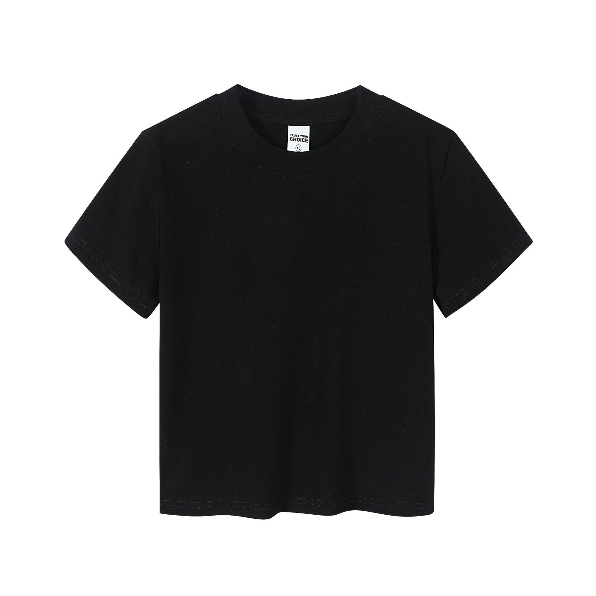 Slim-Fit Cotton-Blend Short Sleeve Crop Top