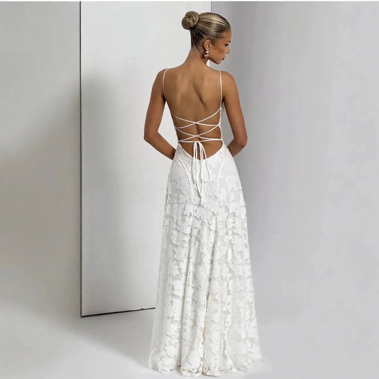 Lace Floral Maxi Dress