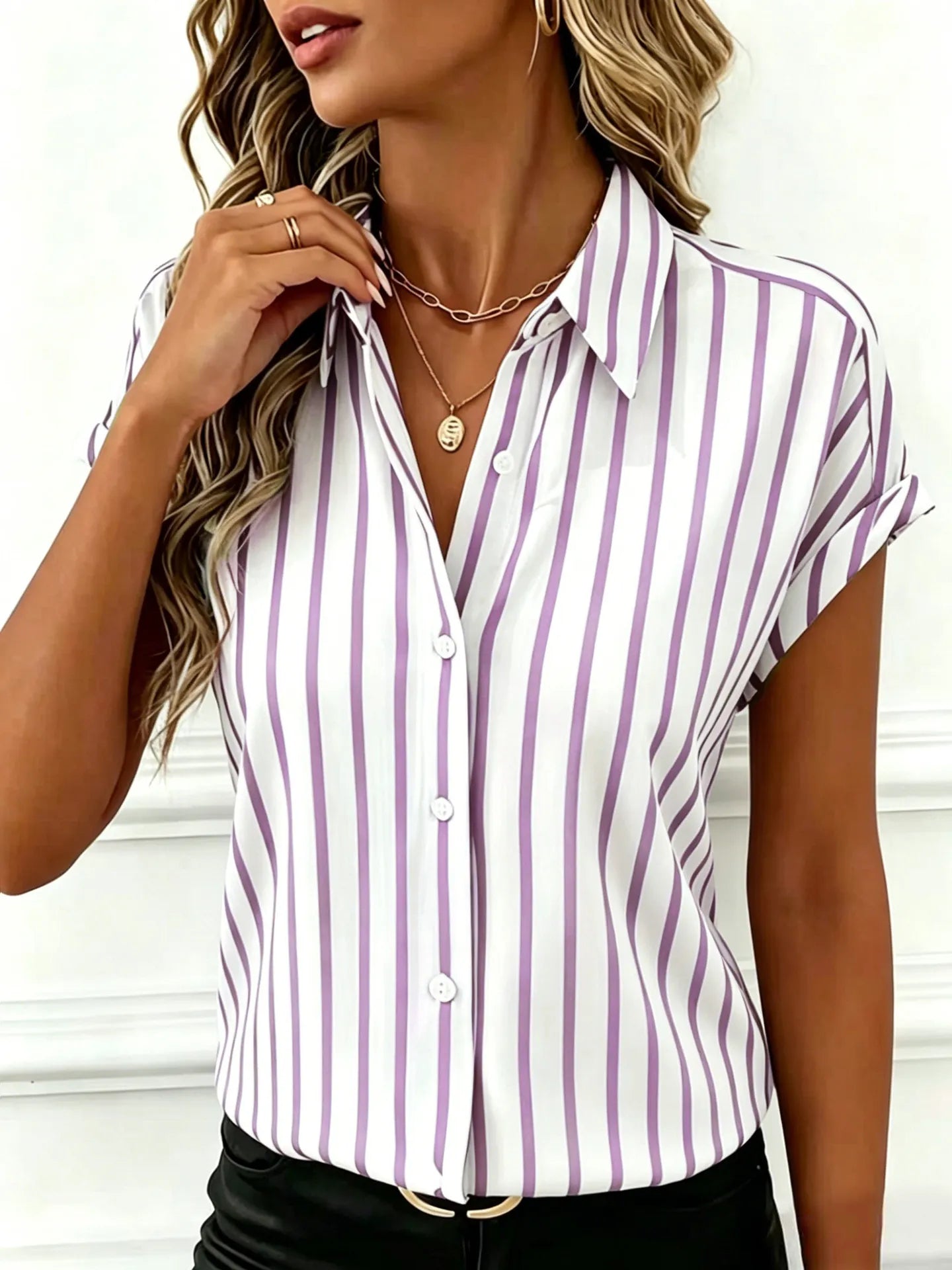 Striped Button Down Shirt