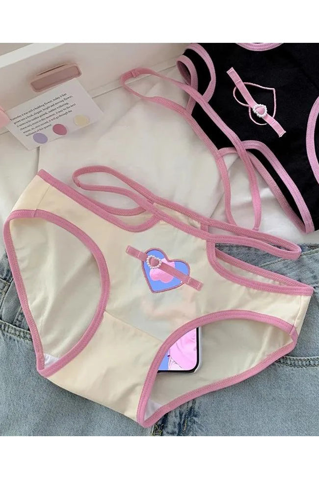 Hollow Heart Underpant Brief Panty
