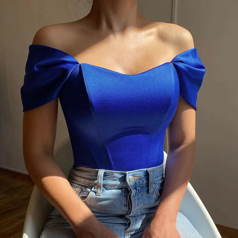 Off Shoulder Corset Crop Top