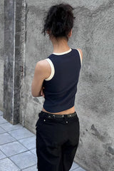 Contrast Letter Print Cami Top