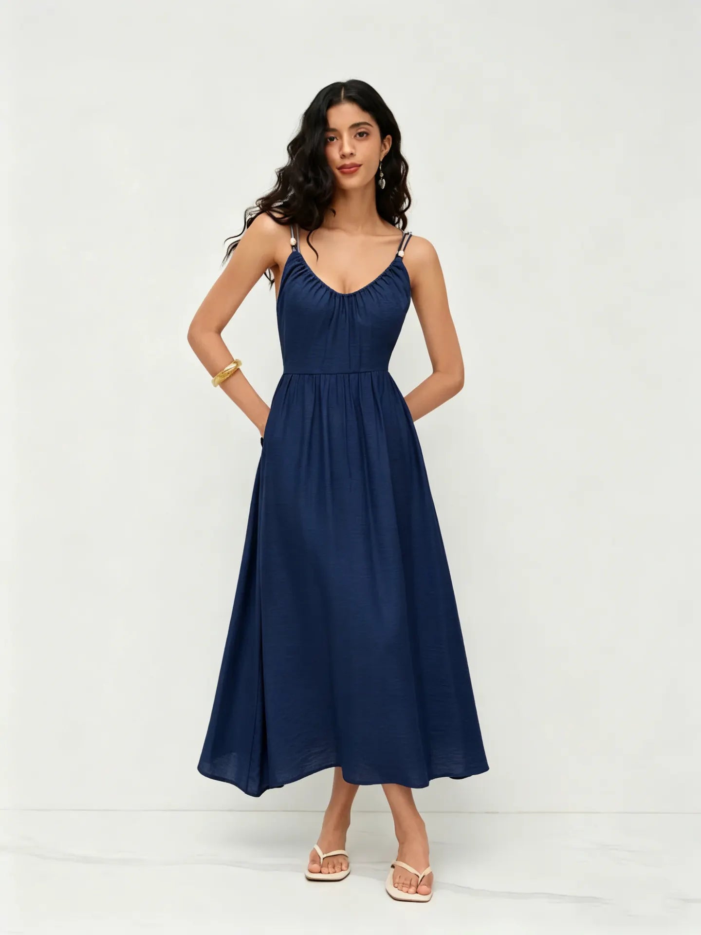 Spaghetti Strap Midi Dress