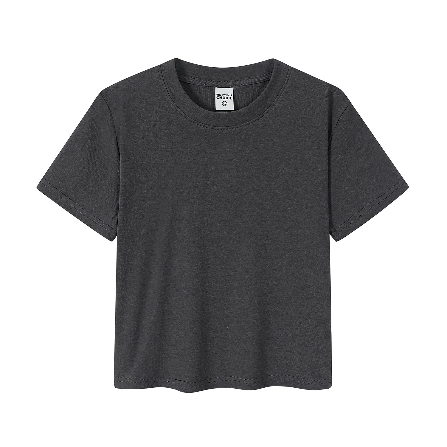 Slim-Fit Cotton-Blend Short Sleeve Crop Top