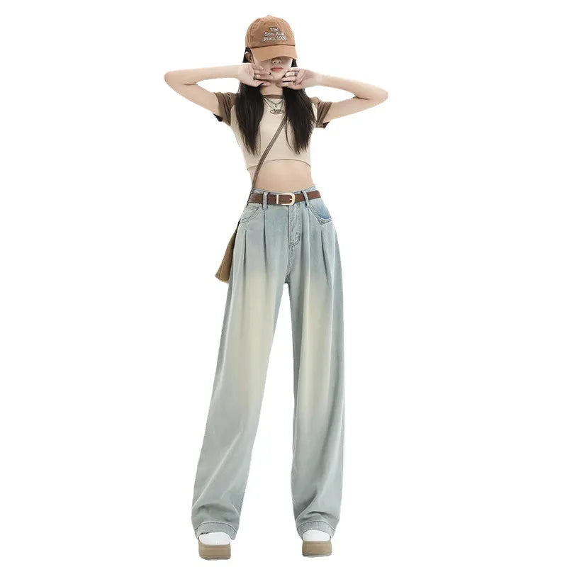 High Waist Wide Leg Jeans,