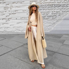 Pink Wrap V-Neck Belted Maxi Dress