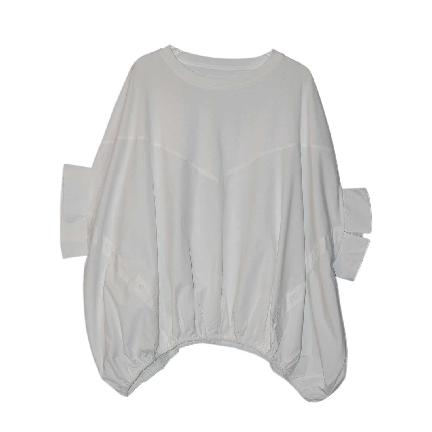 Spliced Oversized Batwing T-Shirt