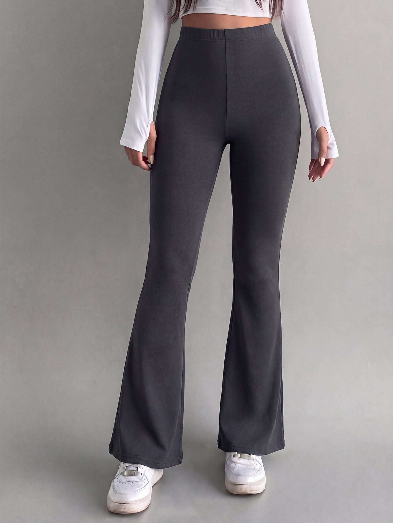 High-Waisted Flare Leg Pants