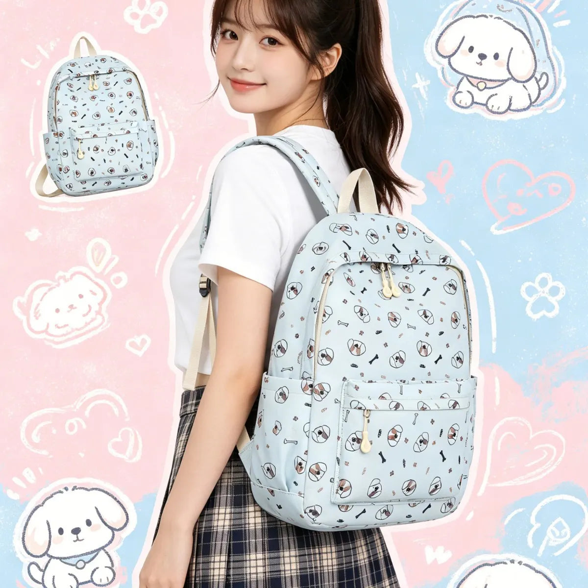Back To School Backpack, School Backpack Student Teen Cute Print Oxford Kids School Bag