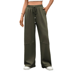 Drawstring Wide Leg Sweatpants