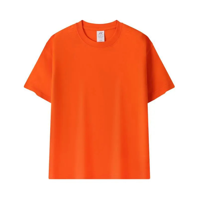 Basic Solid Crew Neck Loose Short Sleeve T-Shirt