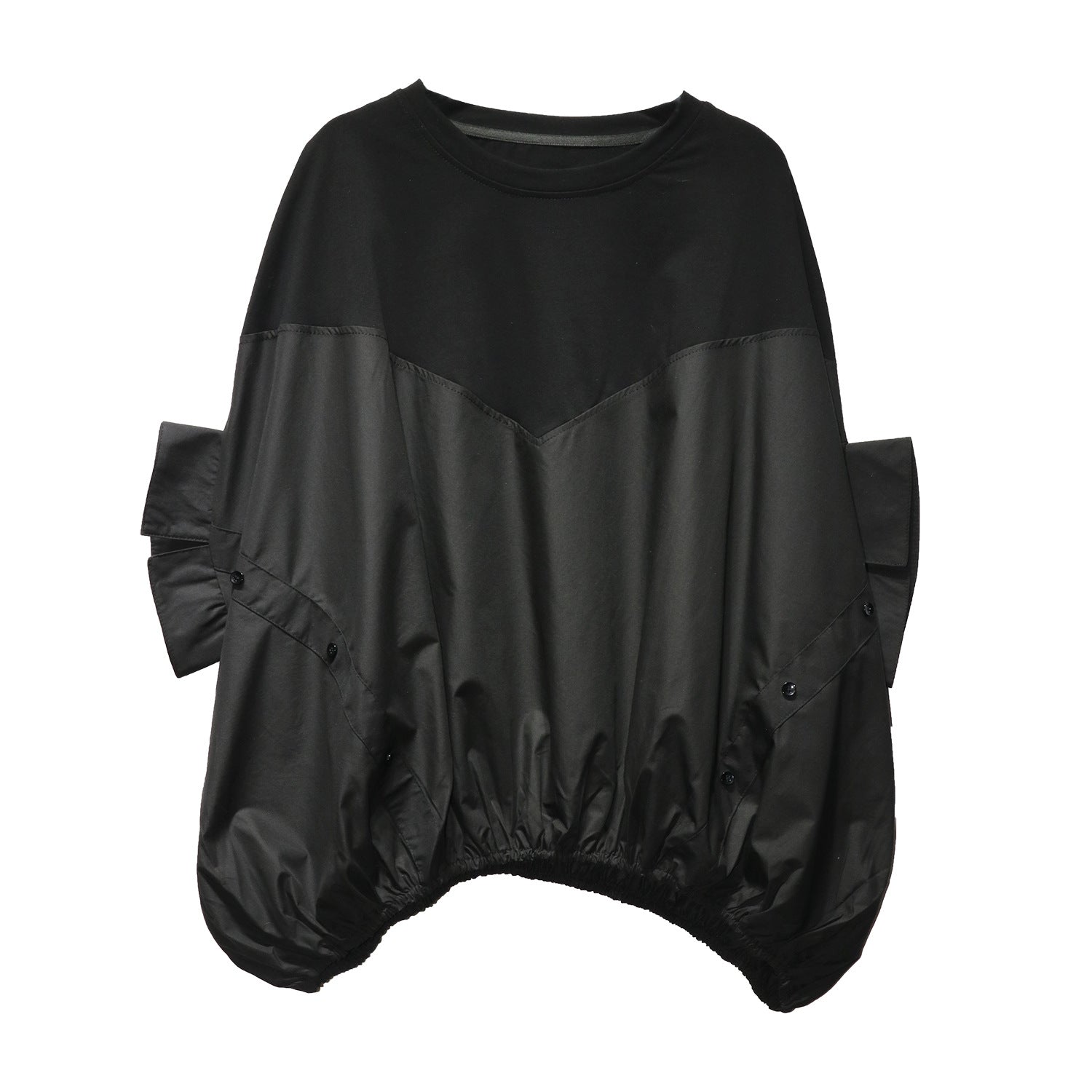 Spliced Oversized Batwing T-Shirt