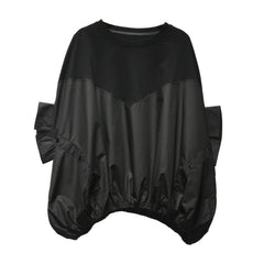 Spliced Oversized Batwing T-Shirt