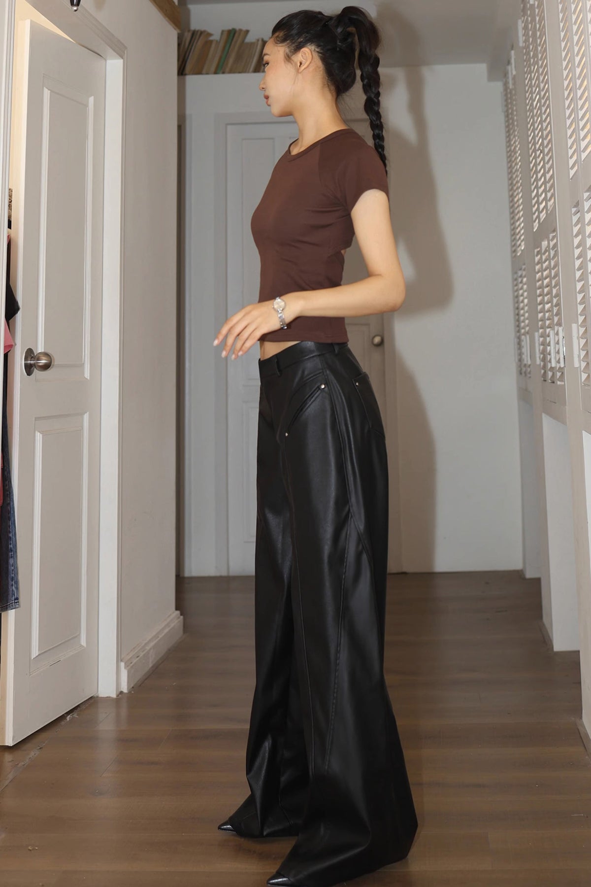 Backless Knot Back Solid Tops Shirts
