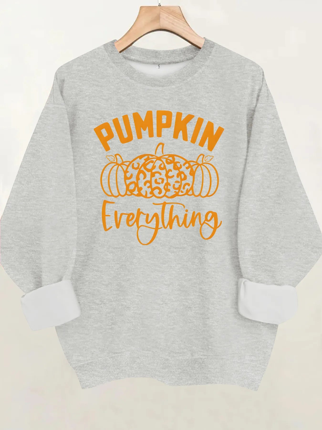 Halloween Pumpkin Letter Graphic Sweatshirt