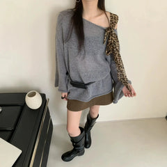 Long Sleeve Loose Oversized Casual Knitted Top