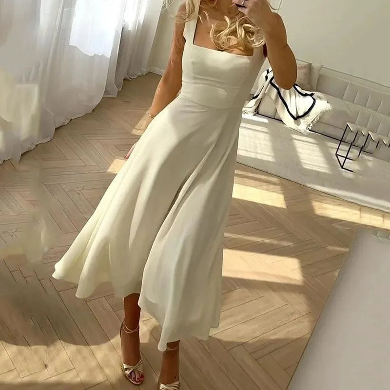 Spaghetti Strap Chiffon Maxi Dress