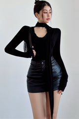 Long Sleeve Ruffle Top Tee