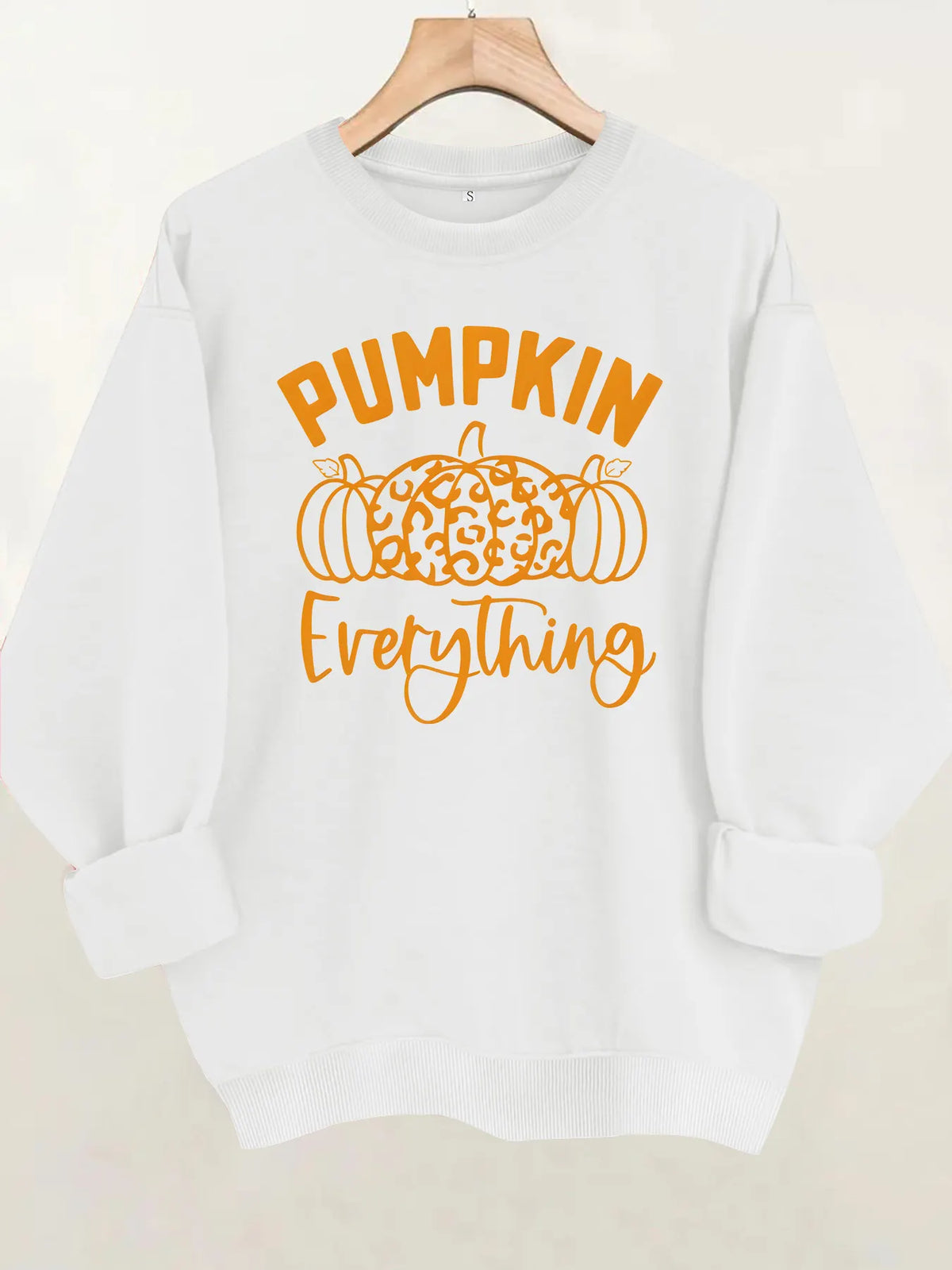 Halloween Pumpkin Letter Graphic Sweatshirt