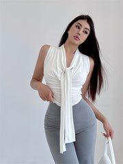 Ruffle Sleeveless Top