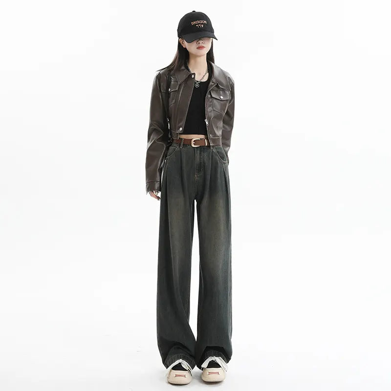High Waist Wide Leg Jeans,