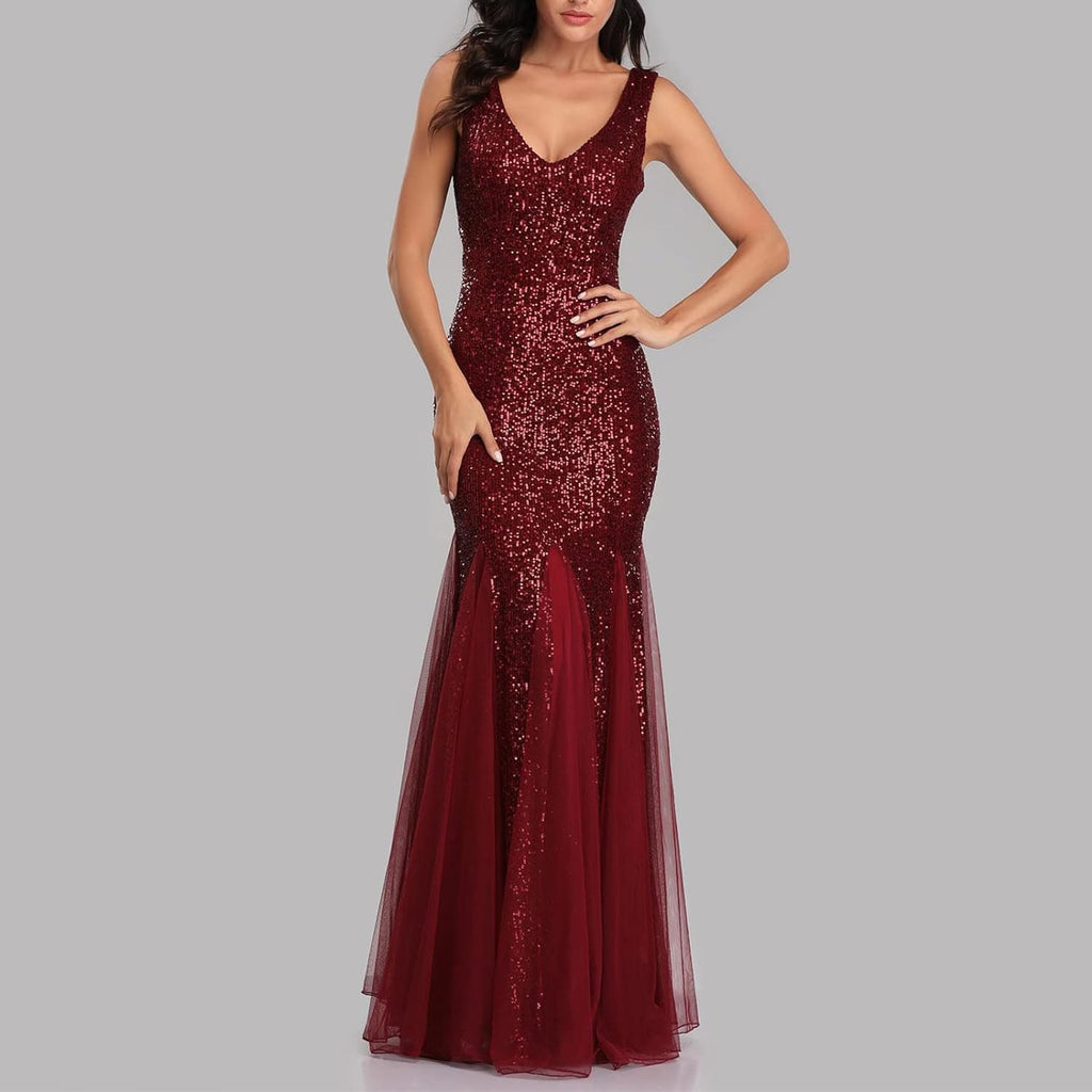 Margot Formal Stylish Ruffled Velvet Dress