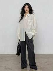 Oversized Collared Button Down Shirt