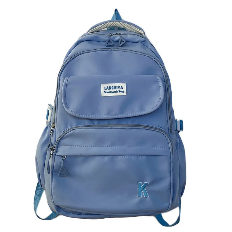 Back To School Backpack, School Backpack Student Teen Girls Solid Ultra-light Nylon Kids School Bag