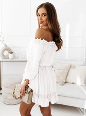 Off-Shoulder Ruffle Mini Dress