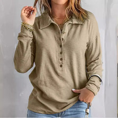 Waffle Knit Henley Top