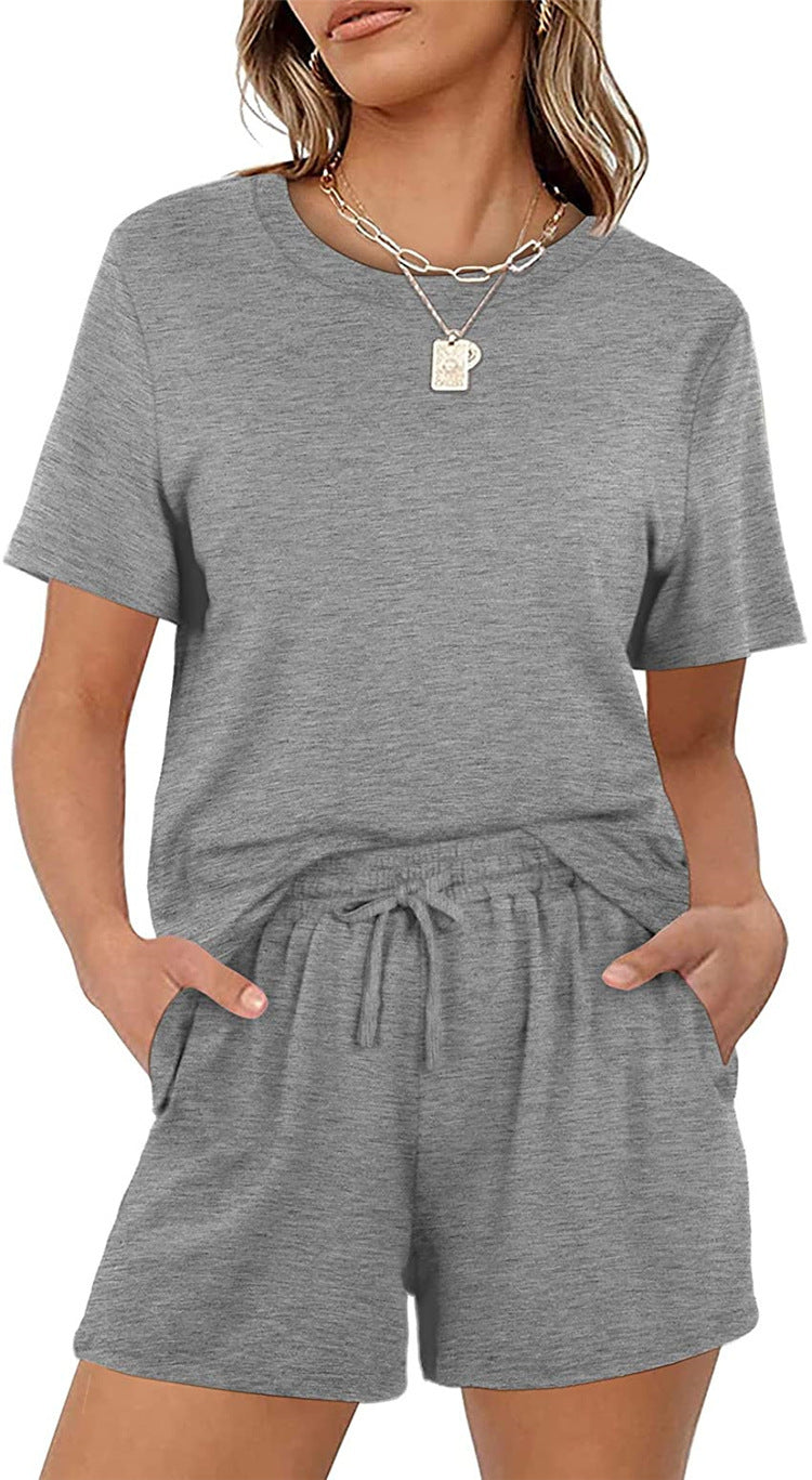 Pink Crew-Neck Short-Sleeve T-Shirt